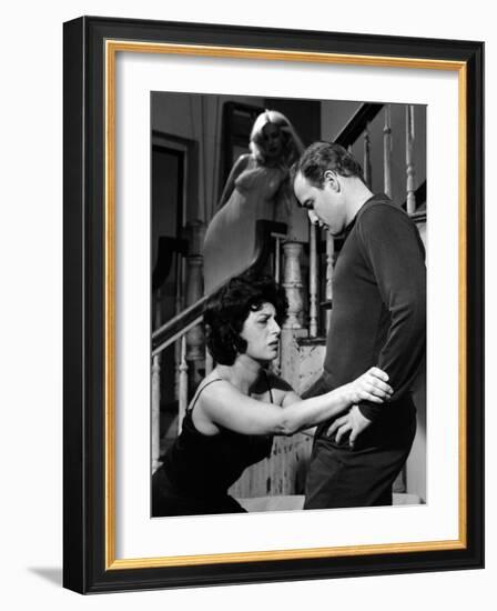 L' homme a la peau by serpent FUGITIVE KIND realise par SIDNEYLUMET with Anna Magnani and Marlon Br-null-Framed Photo