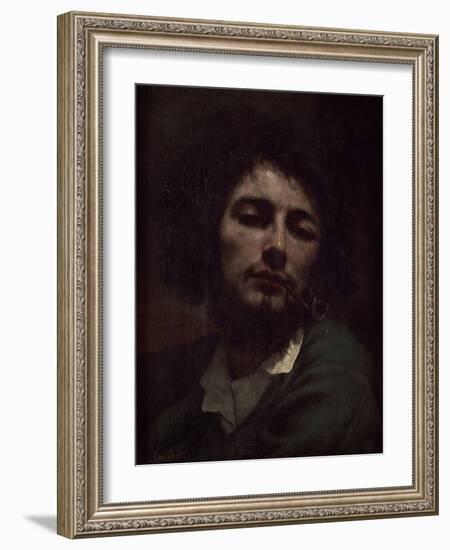 L'homme à la pipe-Gustave Courbet-Framed Giclee Print