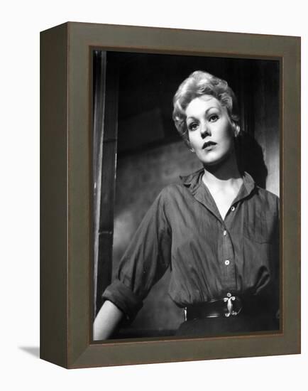 L'Homme au bras d'or THE MAN WITH THE GOLDEN ARM by Otto Preminger with Kim Novak, 1955 (b/w photo)-null-Framed Stretched Canvas