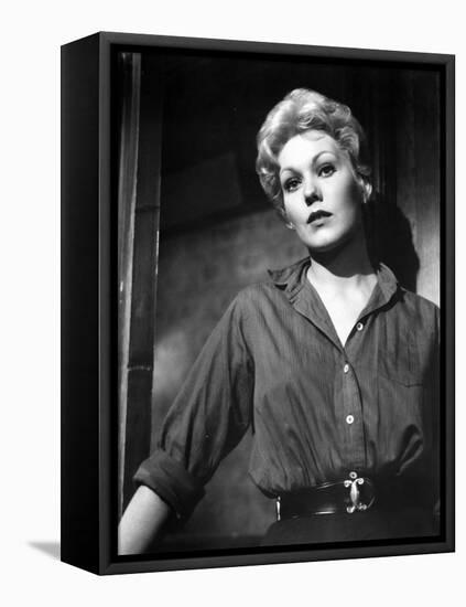 L'Homme au bras d'or THE MAN WITH THE GOLDEN ARM by Otto Preminger with Kim Novak, 1955 (b/w photo)-null-Framed Stretched Canvas