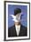 L'homme au chapeau melon (No Border)-Rene Magritte-Framed Art Print