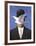 L'homme au chapeau melon (No Border)-Rene Magritte-Framed Art Print