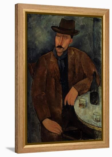 L'Homme au Verre de Vin, c.1918-19-Amedeo Modigliani-Framed Premier Image Canvas