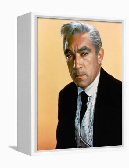 L'Homme aux colts d'or WARLOCK by EdwardDmytryk with Anthony Quinn, 1959 (photo)-null-Framed Stretched Canvas