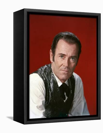 L'Homme aux colts d'or WARLOCK by EdwardDmytryk with Henry Fonda, 1959 (photo)-null-Framed Stretched Canvas