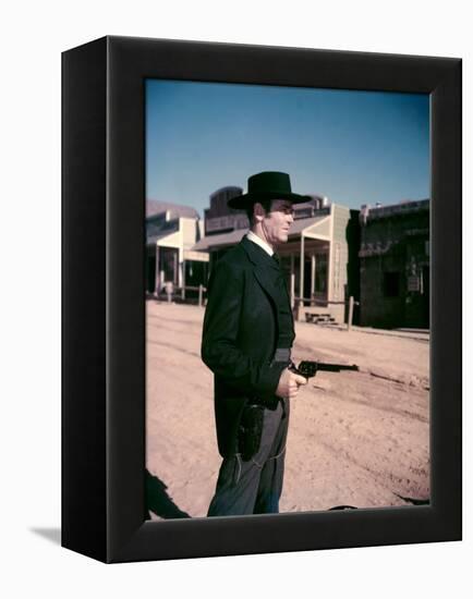 L'Homme aux colts d'or WARLOCK by EdwardDmytryk with Henry Fonda, 1959 (photo)-null-Framed Stretched Canvas