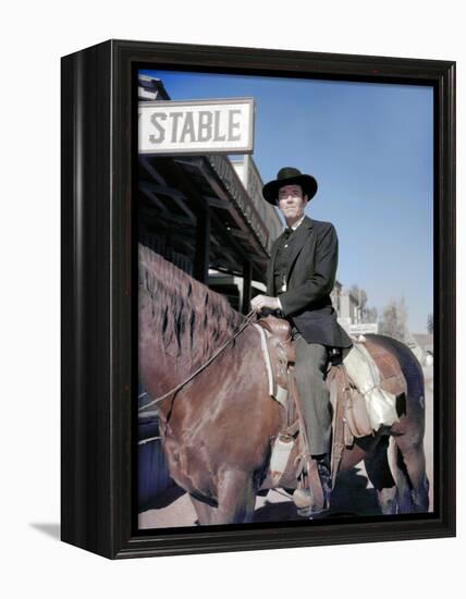 L'Homme aux colts d'or WARLOCK by EdwardDmytryk with Henry Fonda, 1959 (photo)-null-Framed Stretched Canvas