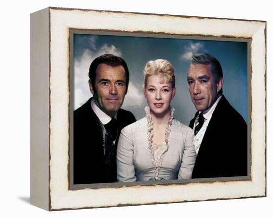 L'Homme aux colts d'or WARLOCK by EdwardDmytryk with Henry Fonda, Dolores Michaels and Anthony Quin-null-Framed Stretched Canvas