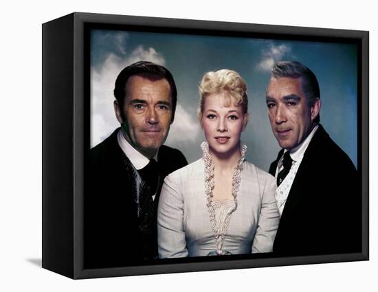 L'Homme aux colts d'or WARLOCK by EdwardDmytryk with Henry Fonda, Dolores Michaels and Anthony Quin-null-Framed Stretched Canvas