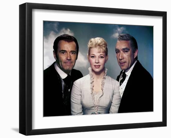 L'Homme aux colts d'or WARLOCK by EdwardDmytryk with Henry Fonda, Dolores Michaels and Anthony Quin-null-Framed Photo