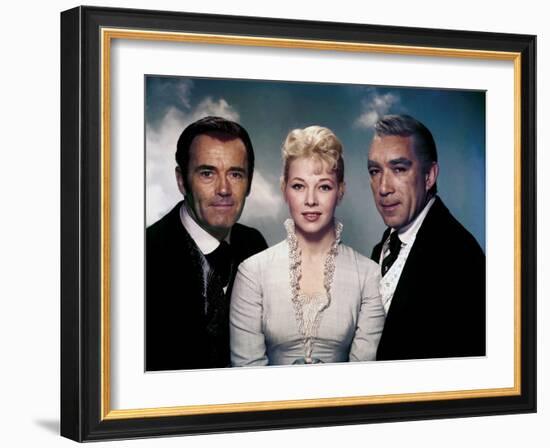 L'Homme aux colts d'or WARLOCK by EdwardDmytryk with Henry Fonda, Dolores Michaels and Anthony Quin-null-Framed Photo