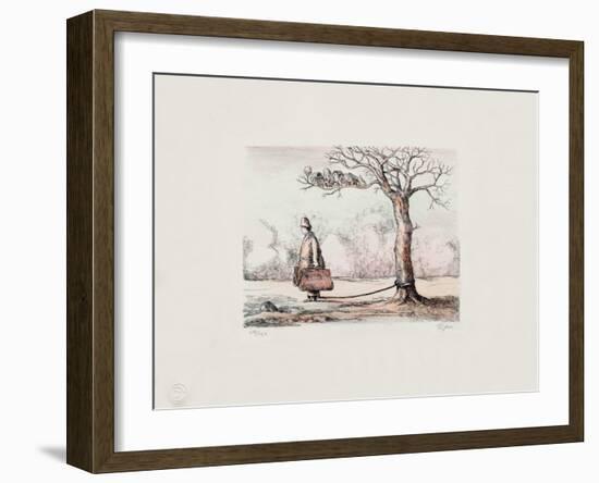 L'homme aux valises-Roland Topor-Framed Limited Edition