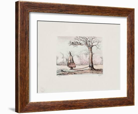 L'homme aux valises-Roland Topor-Framed Limited Edition