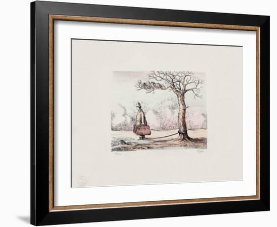 L'homme aux valises-Roland Topor-Framed Limited Edition