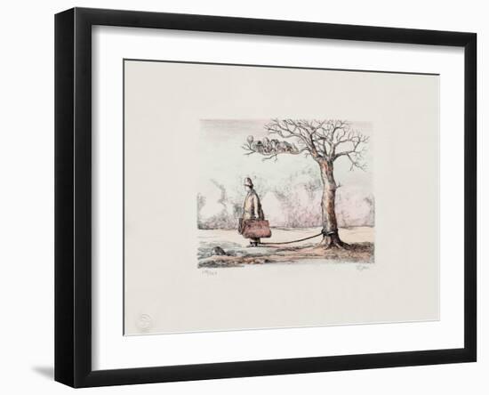 L'homme aux valises-Roland Topor-Framed Limited Edition