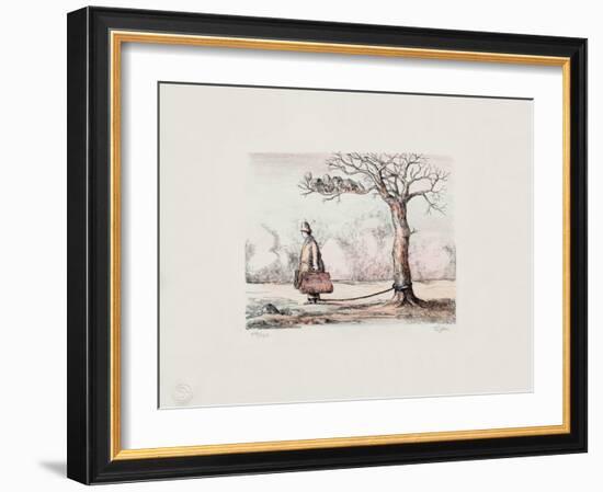 L'homme aux valises-Roland Topor-Framed Limited Edition