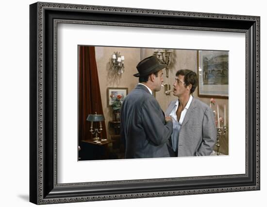 L'homme by Rio by PhilippedeBroca with Daniel Ceccaldi and Jean-Paul Belmondo, 1964 (photo)-null-Framed Photo