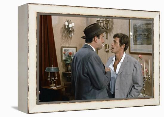 L'homme by Rio by PhilippedeBroca with Daniel Ceccaldi and Jean-Paul Belmondo, 1964 (photo)-null-Framed Stretched Canvas