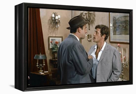 L'homme by Rio by PhilippedeBroca with Daniel Ceccaldi and Jean-Paul Belmondo, 1964 (photo)-null-Framed Stretched Canvas