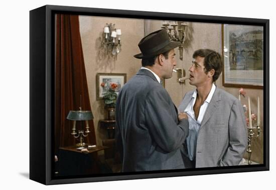 L'homme by Rio by PhilippedeBroca with Daniel Ceccaldi and Jean-Paul Belmondo, 1964 (photo)-null-Framed Stretched Canvas