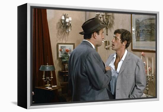 L'homme by Rio by PhilippedeBroca with Daniel Ceccaldi and Jean-Paul Belmondo, 1964 (photo)-null-Framed Stretched Canvas