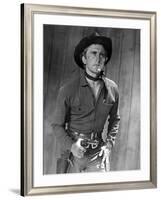 L'Homme qui n'a pas d'etoile MAN WITHOUT A STAR by King Vidor with Kirk Douglas, 1955 (b/w photo)-null-Framed Photo