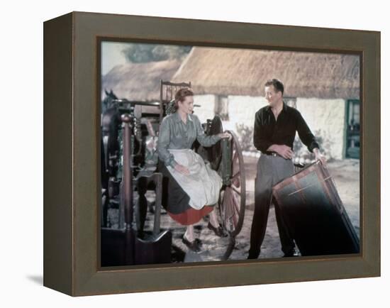 L' Homme Tranquille THE QUIET MAN by JohnFord with John Wayne and Maureen O'Hara, 1952 (photo)-null-Framed Stretched Canvas