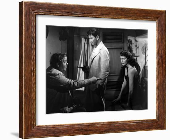 L'ile au complot THE BRIBE by RobertLeonard with Charles Laughton, Ava Gardner and Robert Taylor, 1-null-Framed Photo