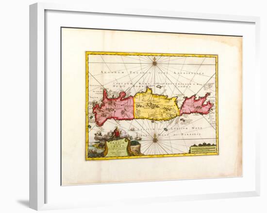 L'Ile de Candie, Anciennement Crete, c1733-Pieter Van Der Aa-Framed Premium Giclee Print