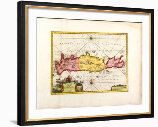 L'Ile de Candie, Anciennement Crete, c1733-Pieter Van Der Aa-Framed Premium Giclee Print