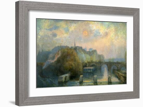 L'île de la Cité, matinée d'automne-Albert Lebourg-Framed Giclee Print