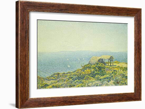 L'Ile Du Levant, Vu Du Cap Benat, 1893-Theo van Rysselberghe-Framed Giclee Print