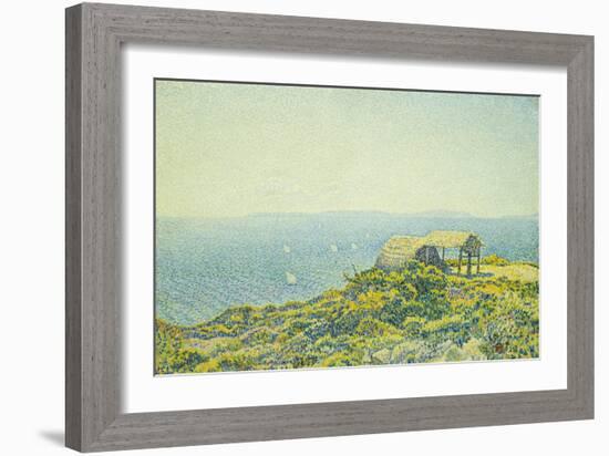 L'Ile Du Levant, Vu Du Cap Benat-Théo van Rysselberghe-Framed Giclee Print