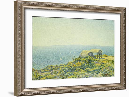 L'Ile Du Levant, Vu Du Cap Benat-Théo van Rysselberghe-Framed Giclee Print