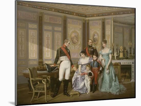 L'impératrice Joséphine reçoit à la Malmaison la visite du Tsar Alexandre Ier, à qui elle-Jean Louis Victor Viger du Vigneau-Mounted Giclee Print