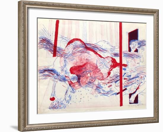 L'Incendie dans l'Ecurie-Gerardiaz-Framed Limited Edition