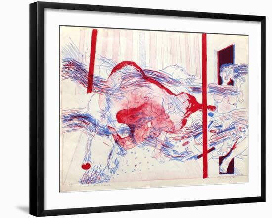 L'Incendie dans l'Ecurie-Gerardiaz-Framed Limited Edition