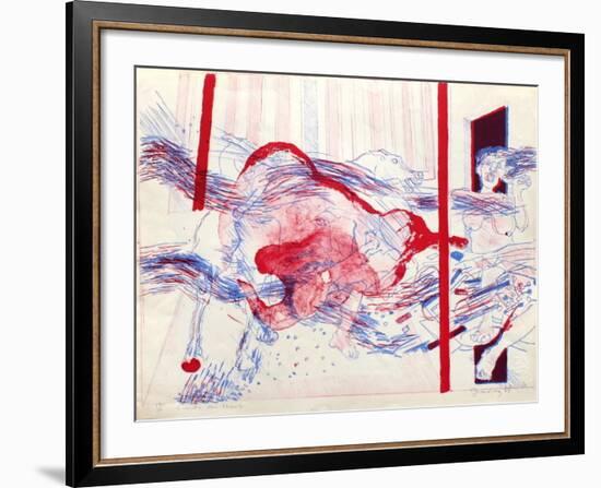 L'Incendie dans l'Ecurie-Gerardiaz-Framed Limited Edition