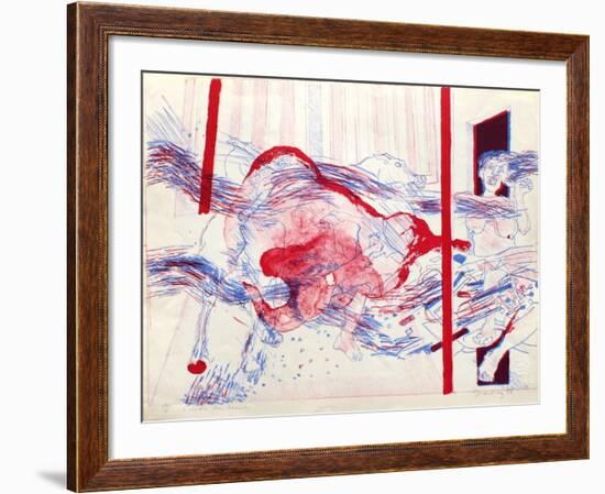 L'Incendie dans l'Ecurie-Gerardiaz-Framed Limited Edition