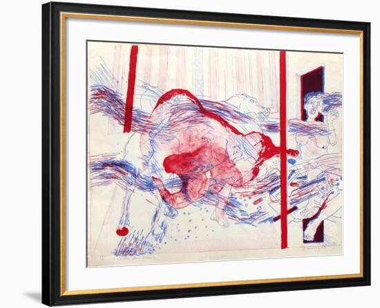 L'Incendie dans l'Ecurie-Gerardiaz-Framed Limited Edition