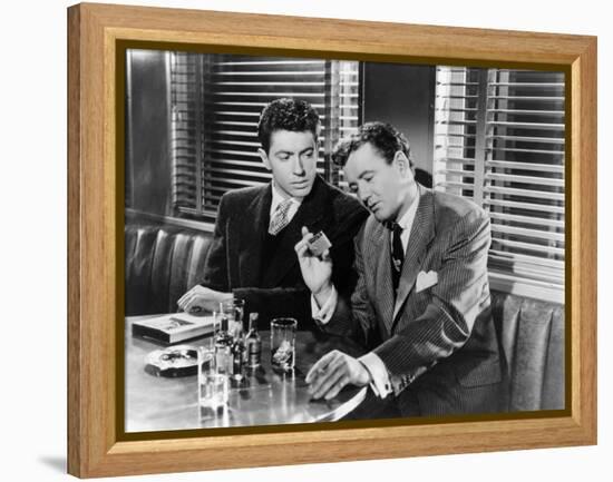 L'Inconnu du Nord-Express STRANGERS ON A TRAIN by AlfredHitchcock with Farley Granger and Robert Wa-null-Framed Stretched Canvas