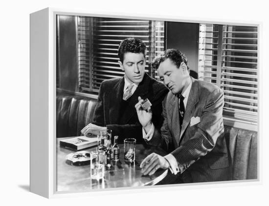 L'Inconnu du Nord-Express STRANGERS ON A TRAIN by AlfredHitchcock with Farley Granger and Robert Wa-null-Framed Stretched Canvas