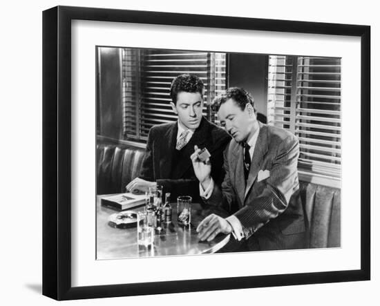 L'Inconnu du Nord-Express STRANGERS ON A TRAIN by AlfredHitchcock with Farley Granger and Robert Wa-null-Framed Photo