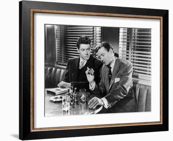 L'Inconnu du Nord-Express STRANGERS ON A TRAIN by AlfredHitchcock with Farley Granger and Robert Wa-null-Framed Photo