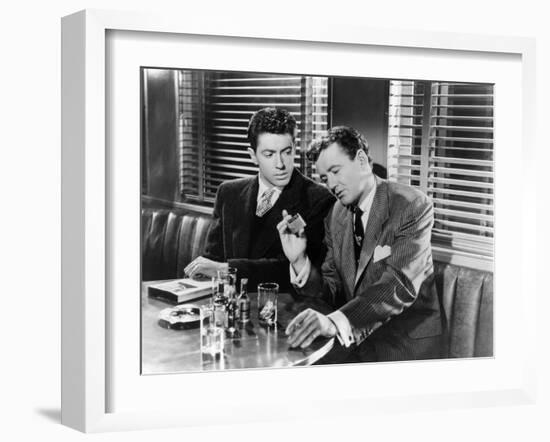 L'Inconnu du Nord-Express STRANGERS ON A TRAIN by AlfredHitchcock with Farley Granger and Robert Wa-null-Framed Photo