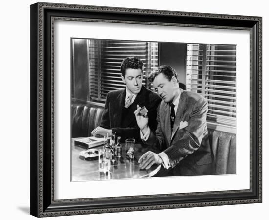 L'Inconnu du Nord-Express STRANGERS ON A TRAIN by AlfredHitchcock with Farley Granger and Robert Wa-null-Framed Photo