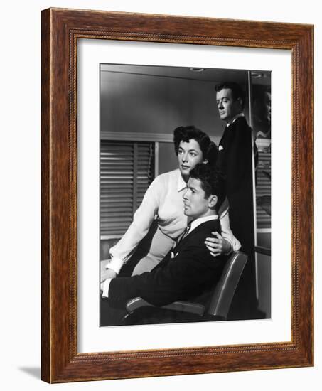 L'Inconnu du Nord-Express STRANGERS ON A TRAIN by AlfredHitchcock with Ruth Roman, Farley Granger a-null-Framed Photo