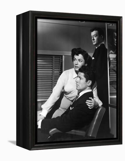 L'Inconnu du Nord-Express STRANGERS ON A TRAIN by AlfredHitchcock with Ruth Roman, Farley Granger a-null-Framed Stretched Canvas