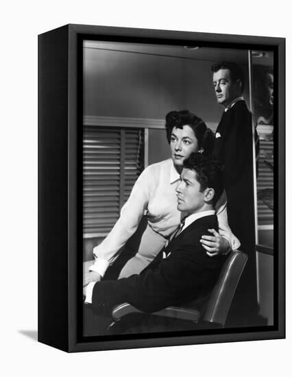 L'Inconnu du Nord-Express STRANGERS ON A TRAIN by AlfredHitchcock with Ruth Roman, Farley Granger a-null-Framed Stretched Canvas