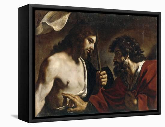 L'incredulite De Saint Thomas  (The Incredulity of Saint Thomas) Peinture De Giovanni Francesco Ba-Guercino (1591-1666)-Framed Premier Image Canvas